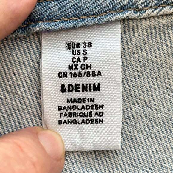 Denim Co. Overall Shorts Size (See Photos) Light Wash, Hook Straps / BiB #P1479 - Picture 12 of 12